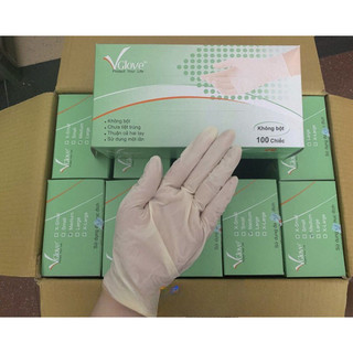 Găng tay y tế không bột Vglove chính hãng, XS,S,M,L, hộp 100 cái