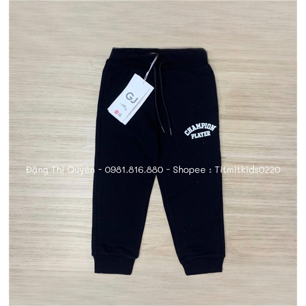 Quần nỉ jogger GJ bé trai dư xịn 3y-10y