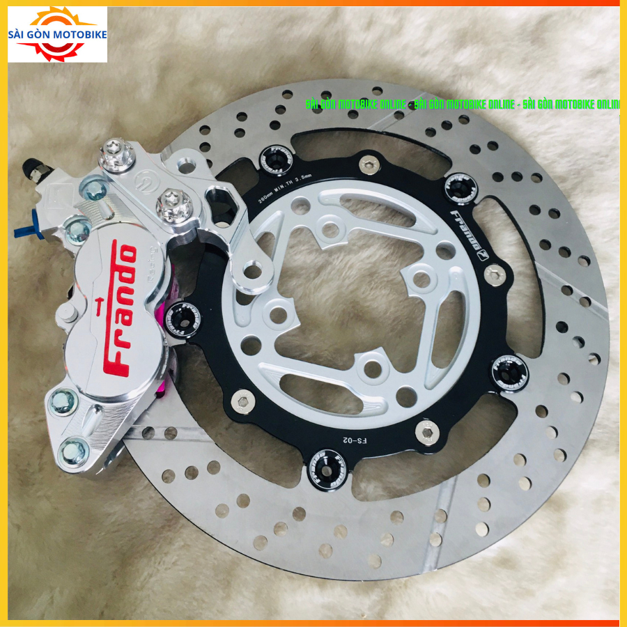 [ Combo Ex150/155 ] Heo 4Pis Frando + Đĩa Frando + Pát 4Pis CNC size đĩa 290/295mm // Tặng 2 ốc Sala