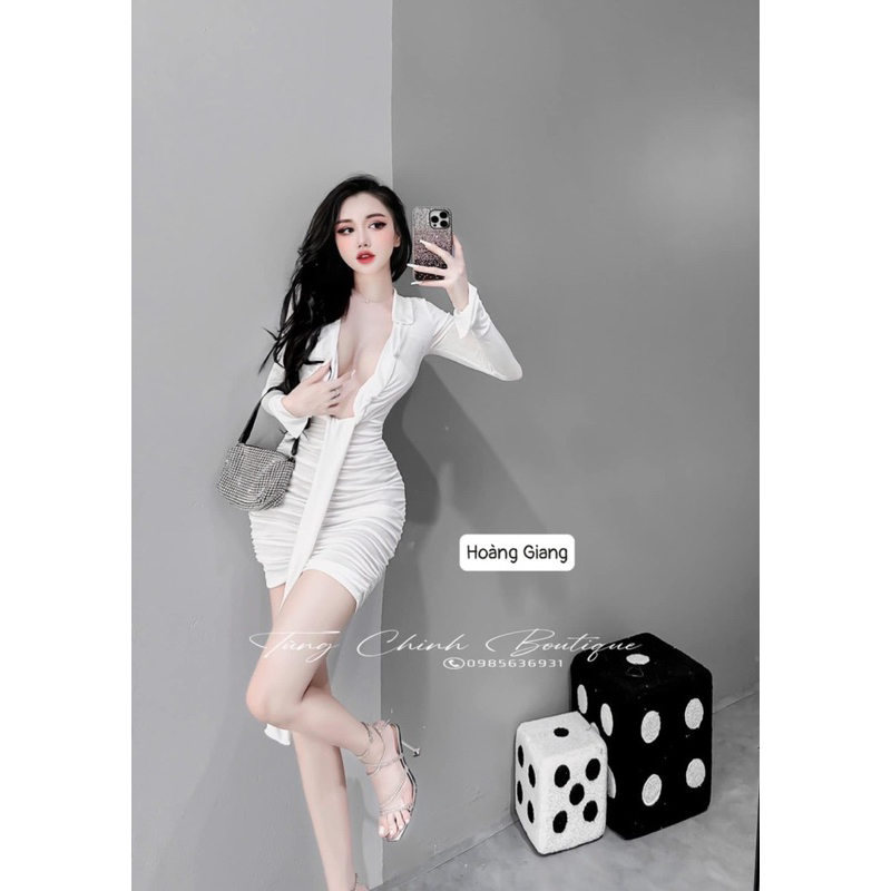 Đầm body ngắn rúm sexy