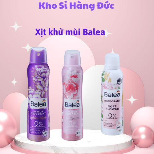 Xịt khử mùi Balea khử mùi cơ thể nam nữ, chiết xuất thiên nhiên, lưu hương thơm lâu 150ml