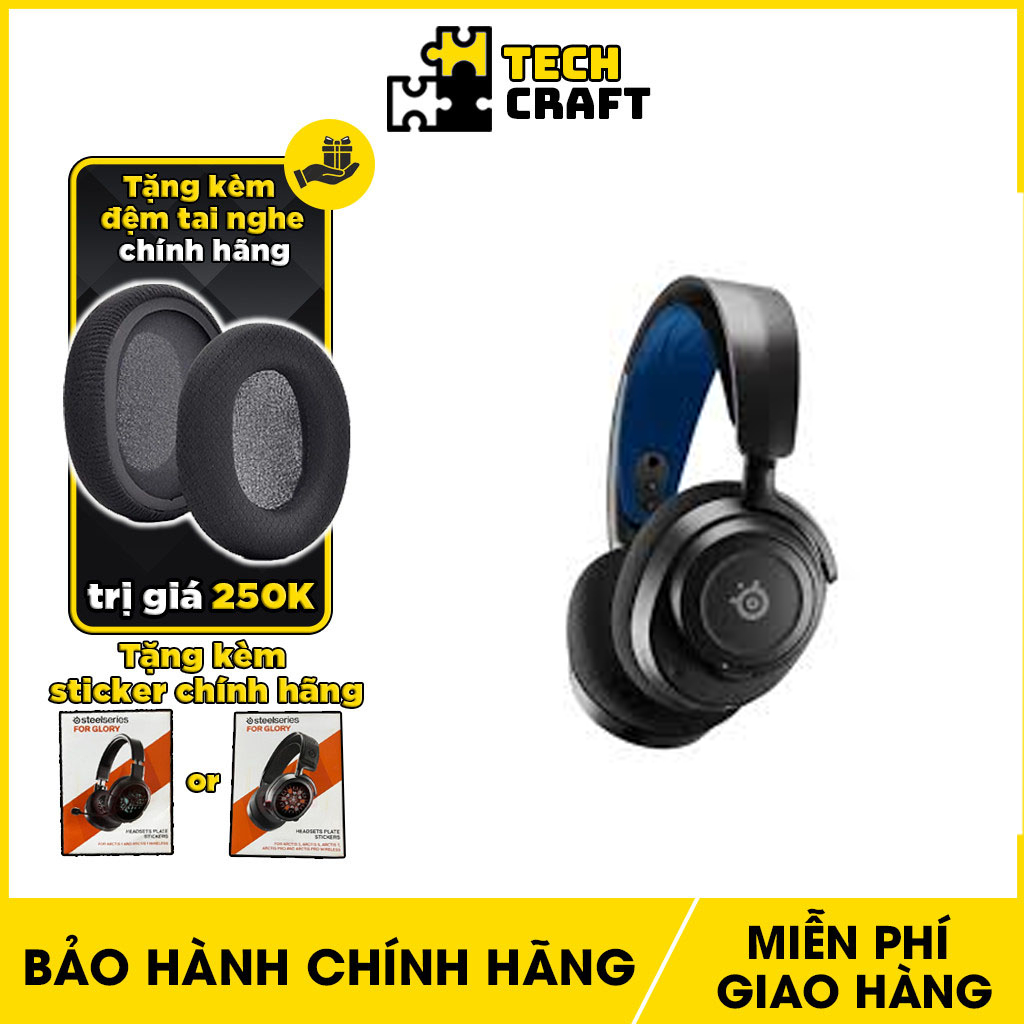 Tai nghe Steelseries Arctis Nova 7P - 2023 For Playstation Gaming-Tặng 1 cặp đệm tai nghe-Bảo hành chính hãng