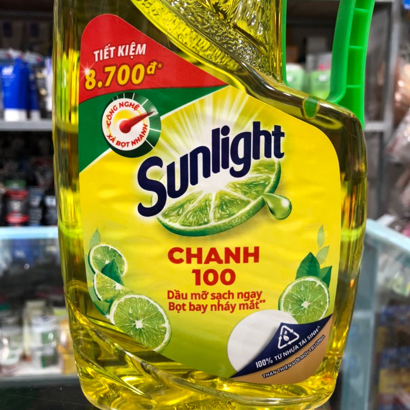 Nước rửa chén Sunlight Chanh 100 chai 1,5kg
