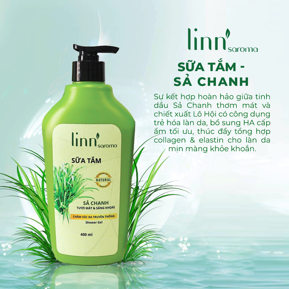 linn'saroma - Sữa tắm Sả Chanh - 400ml