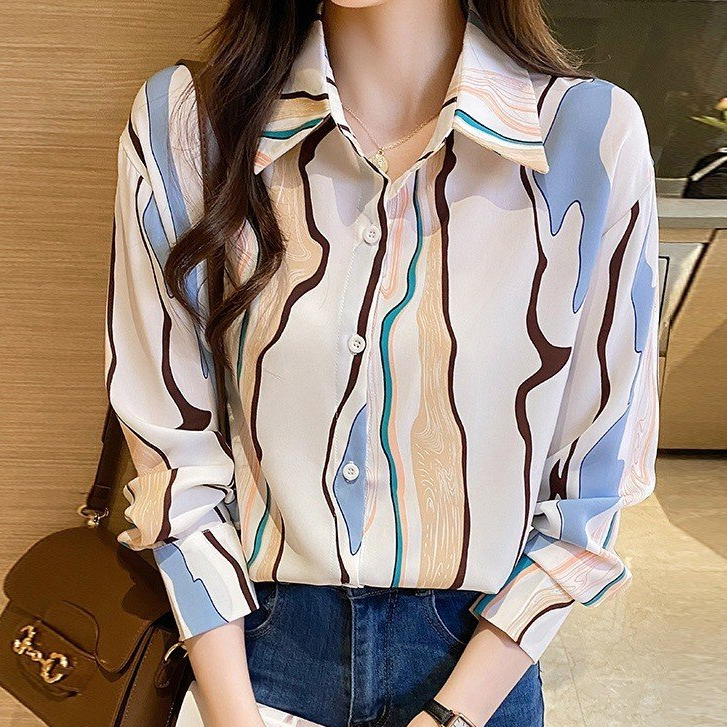 Áo Sơ Mi Nữ Dài Tay Phối 3D Kiểu Hàn Mẫu Thiết Kế Thời Trang EMEY Mẫu Mới Cực Hot