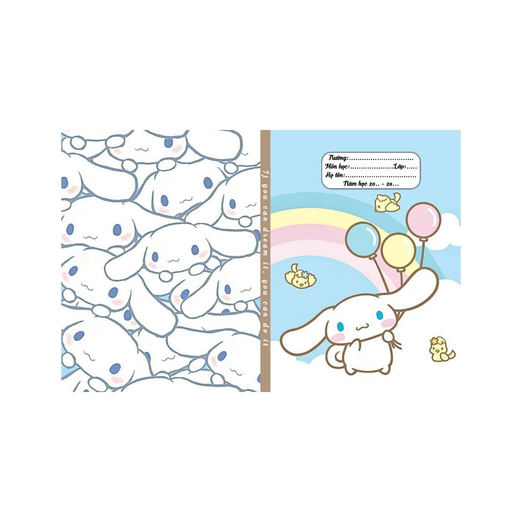 MELODY, CINAMOLROLL - BAO TẬP KHỔ NHỎ 16cm*21cm -  BÌA BAO TẬP KHỔ A5 - BÌA BAO TẬP CUTE