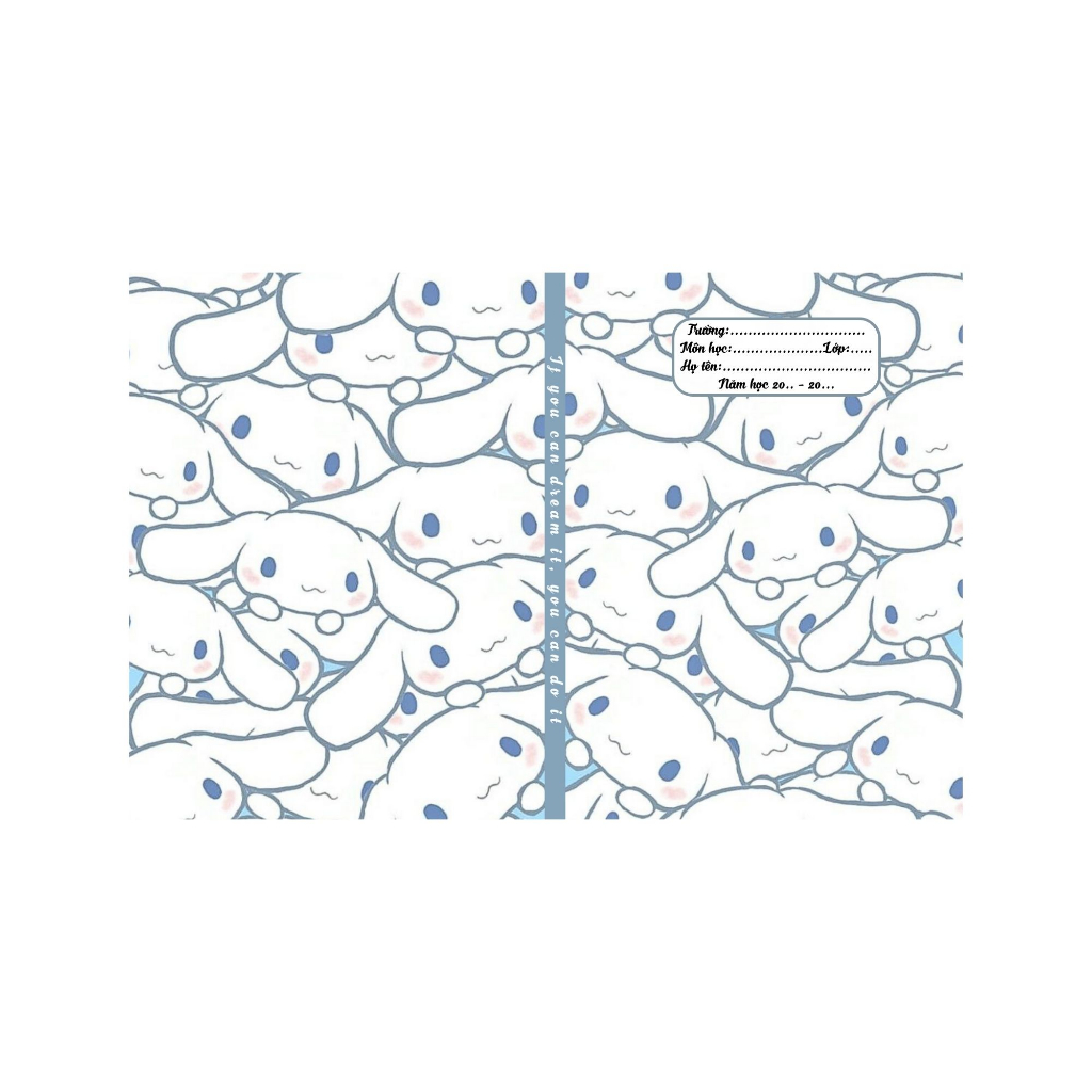 MELODY, CINAMOLROLL - BAO TẬP KHỔ NHỎ 16cm*21cm -  BÌA BAO TẬP KHỔ A5 - BÌA BAO TẬP CUTE