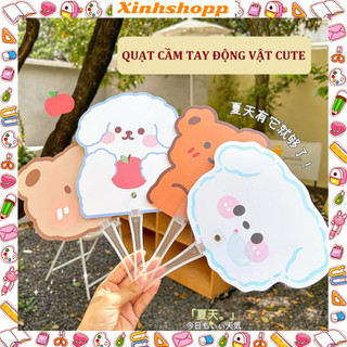 Quạt cầm tay động vật cute