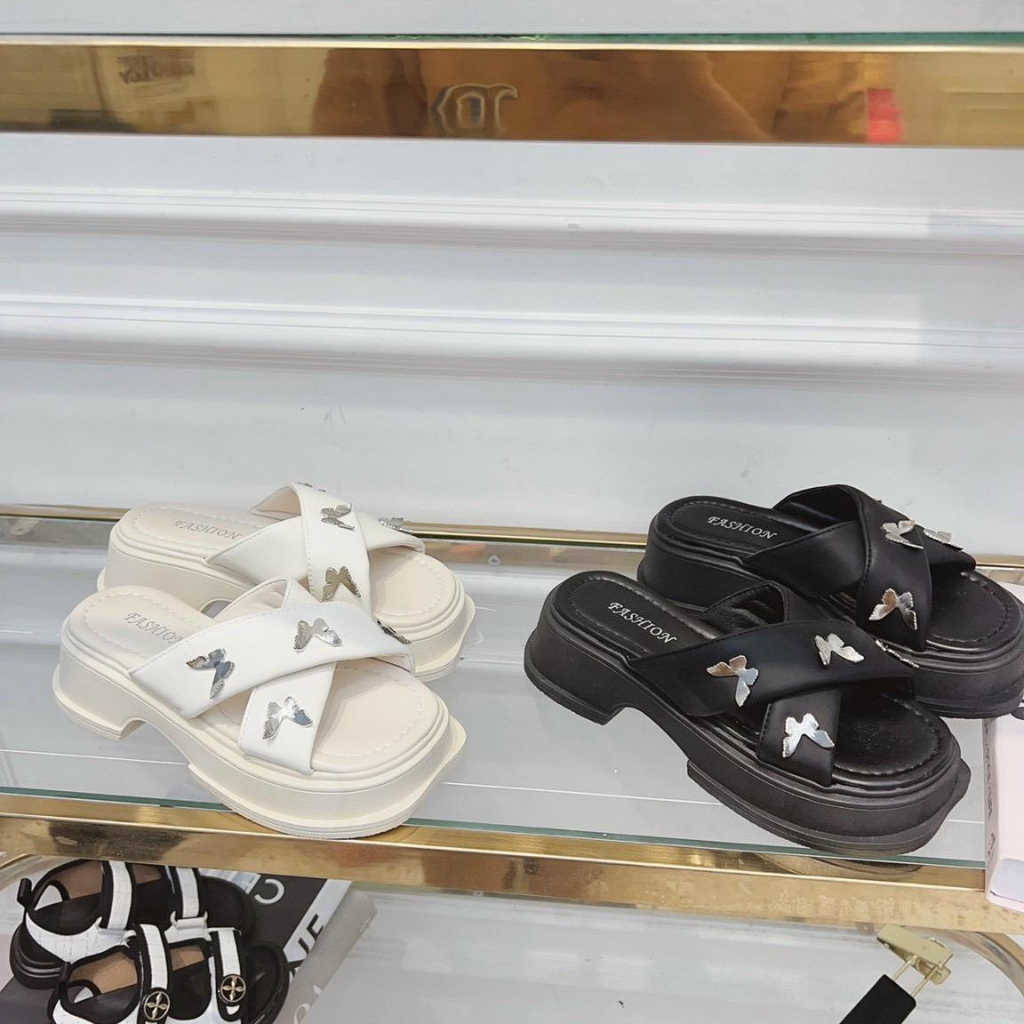 Dép bánh mỳ độn đế 5p gắn sticker ( mã R661 ) fom 1,5