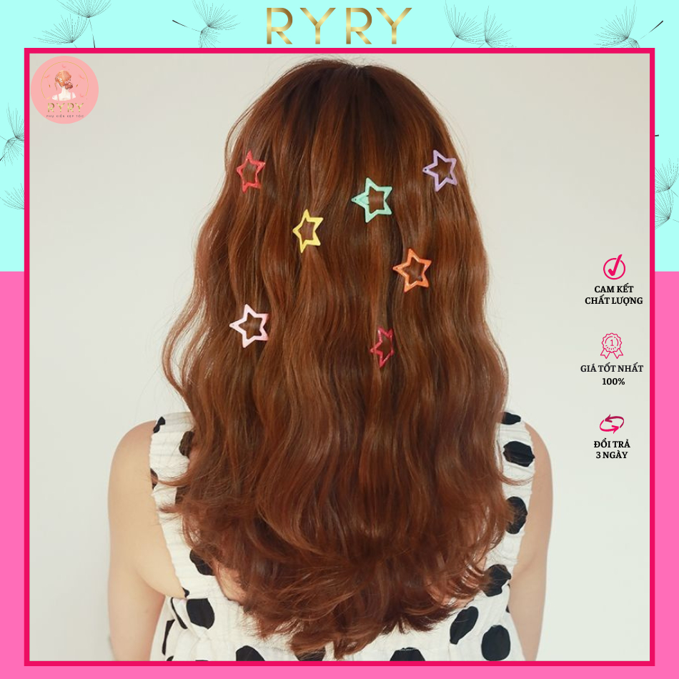 Kẹp Tóc Mái Hình Ngôi Sao Màu Sắc Ngọt Ngào Cho Nữ