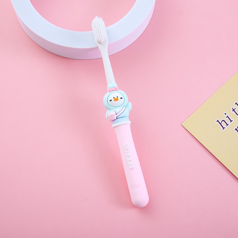 Bàn chải đánh răng lông mềm cho bé từ 6 đến 14 tuổi hình thú dễ thương nhiều màu sắc cho bé thích thú lông mềm êm ái