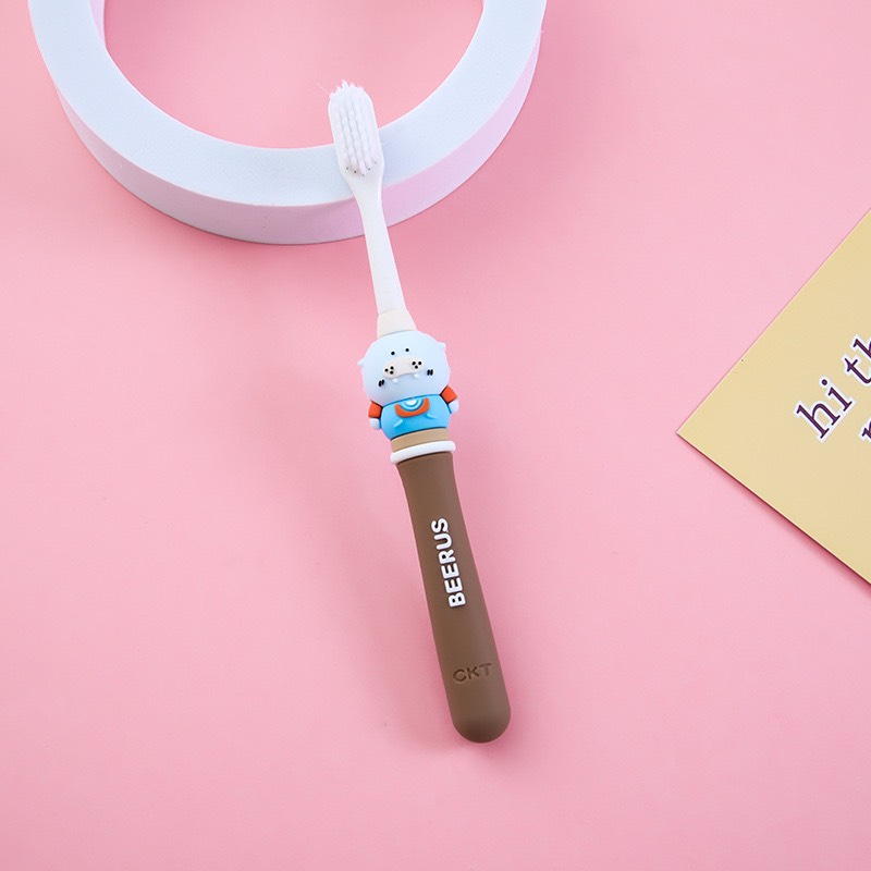 Bàn chải đánh răng lông mềm cho bé từ 6 đến 14 tuổi hình thú dễ thương nhiều màu sắc cho bé thích thú lông mềm êm ái