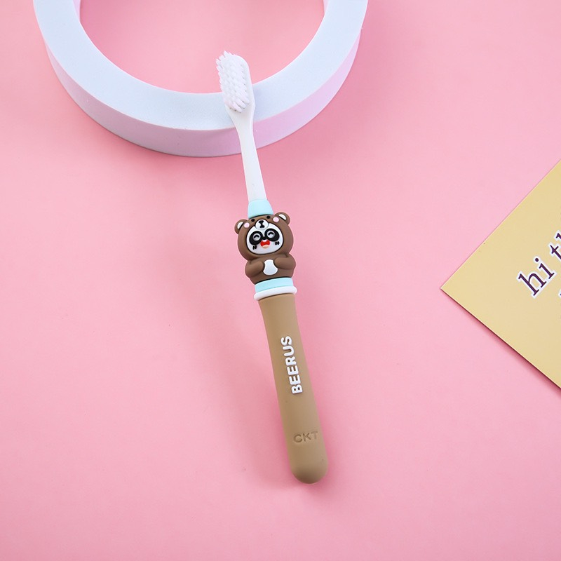 Bàn chải đánh răng lông mềm cho bé từ 6 đến 14 tuổi hình thú dễ thương nhiều màu sắc cho bé thích thú lông mềm êm ái