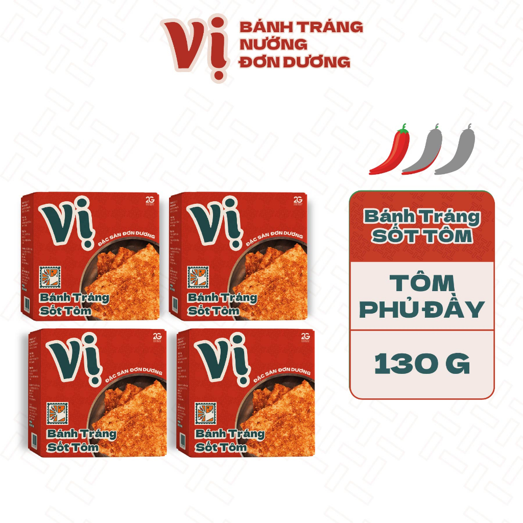 [Combo Tiết Kiệm] 4 Bánh Tráng Sốt Tôm Vị - Đặc Sản Đơn Dương