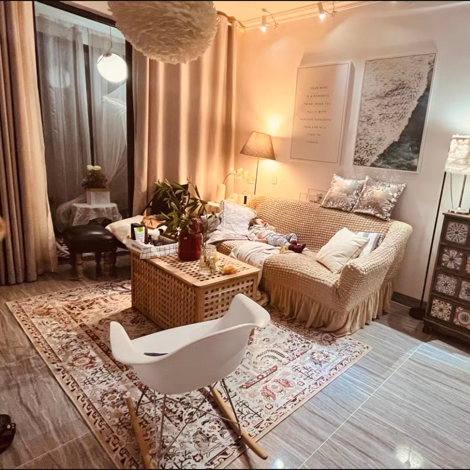 Thảm Trải Sàn, Thảm Nỉ Trải Sàn Trang trí phòng ngủ, phòng khách phong cách cổ điển, Vintage Decor trang trí