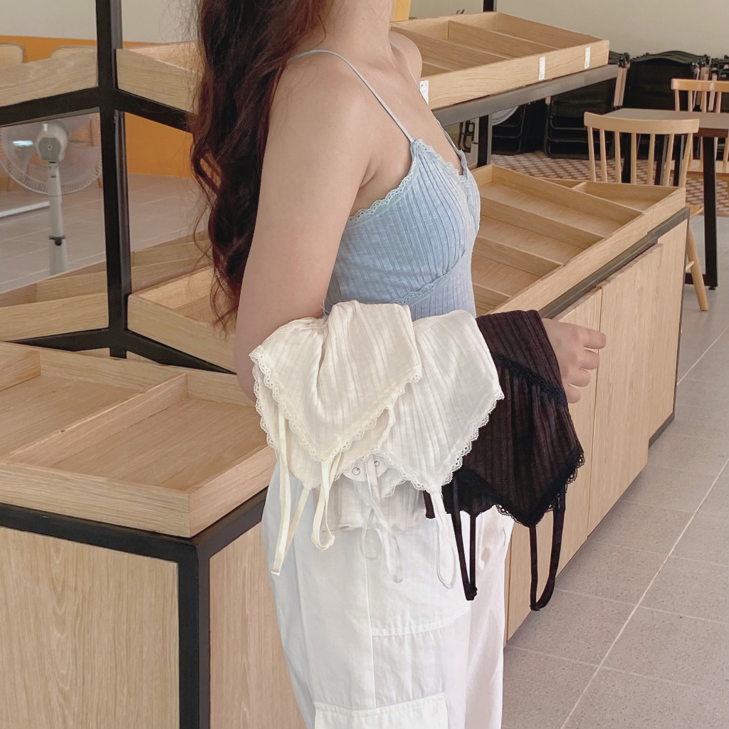 ÁO GÂN DÂY VIỀN REN  | lim.studio