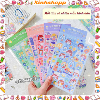 Set 2 tấm sticker momo lấp lánh cỡ lớn 16,5x9cm