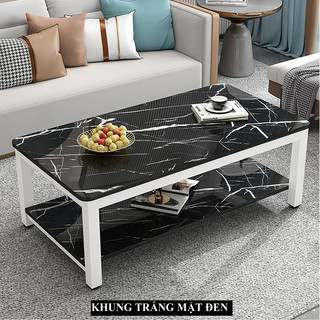 Bàn trà gỗ sofa phòng khách họa tiết đá cẩm thạch hiện đại sang trọng