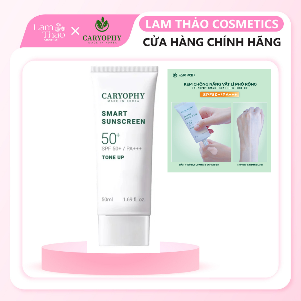 Kem Chống Nắng Nâng Tone Caryophy Smart Sunscreen SPF50+ PA+++