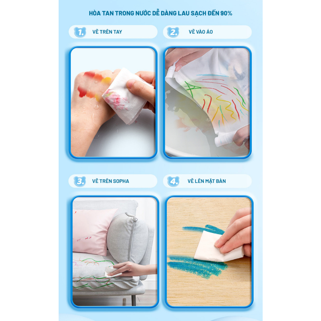 Bút Sáp Màu Sơn Dầu Nắp Vặn Kèm Cọ Tán Màu Hộp Nhựa Tay Xách