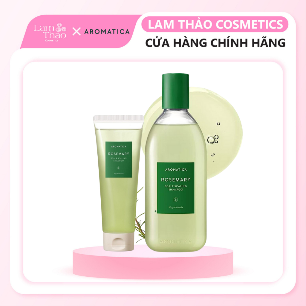 Dầu Gội Hỗ Trợ Phục Hồi Tóc Chiết Xuất Hương Thảo Aromatica Rosemary Scalp Scaling Shampoo