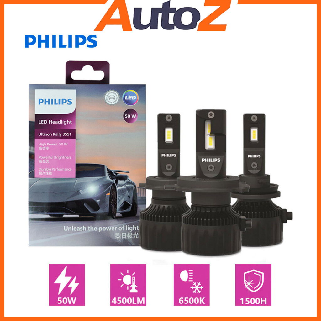 Đèn pha led ô tô Philips Rally 3551 - 100W/cặp [Số lượng: 1 cặp]