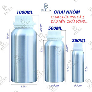 (HCM) Chai Vỏ Nhôm Đựng Tinh dầu, Hóa Chất và Bảo Quản Chất Lỏng - bobashop.vn