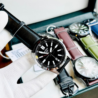 Đồng hồ nam dây da Casio MTP VD02BL