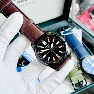 Đồng hồ nam dây da Casio MTP VD02BL