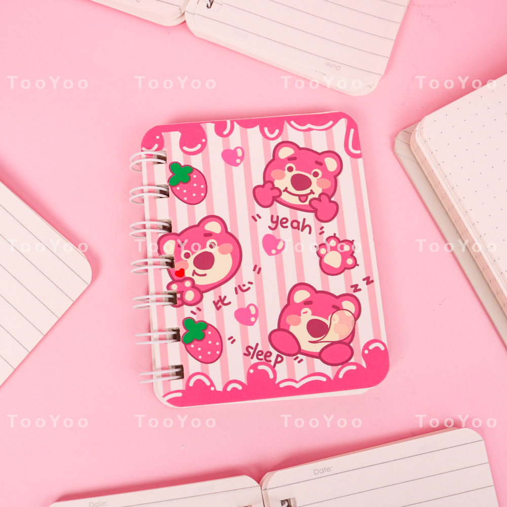 Sổ lò xo Gấu dâu Lotso bỏ túi dễ thương cute TooYoo BK00161