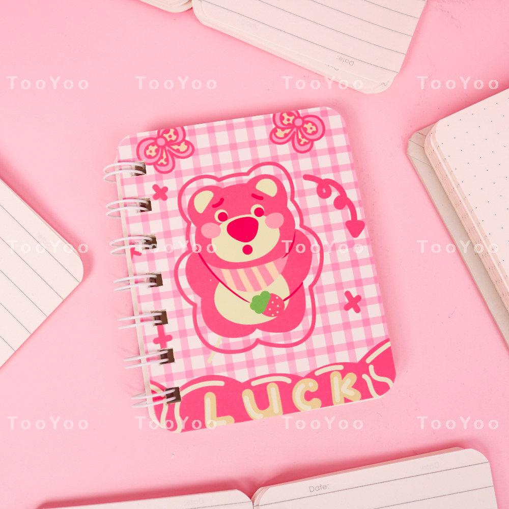 Sổ lò xo Gấu dâu Lotso bỏ túi dễ thương cute TooYoo BK00161