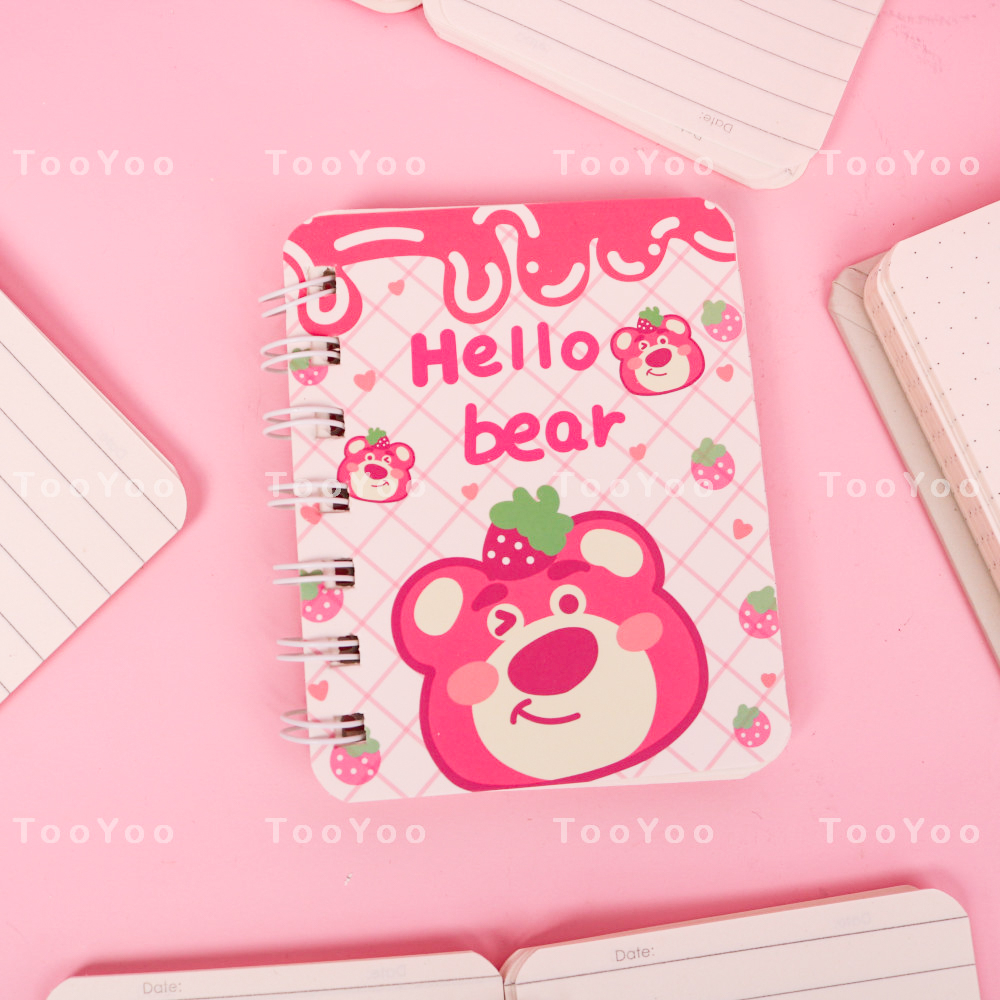 Sổ lò xo Gấu dâu Lotso bỏ túi dễ thương cute TooYoo BK00161