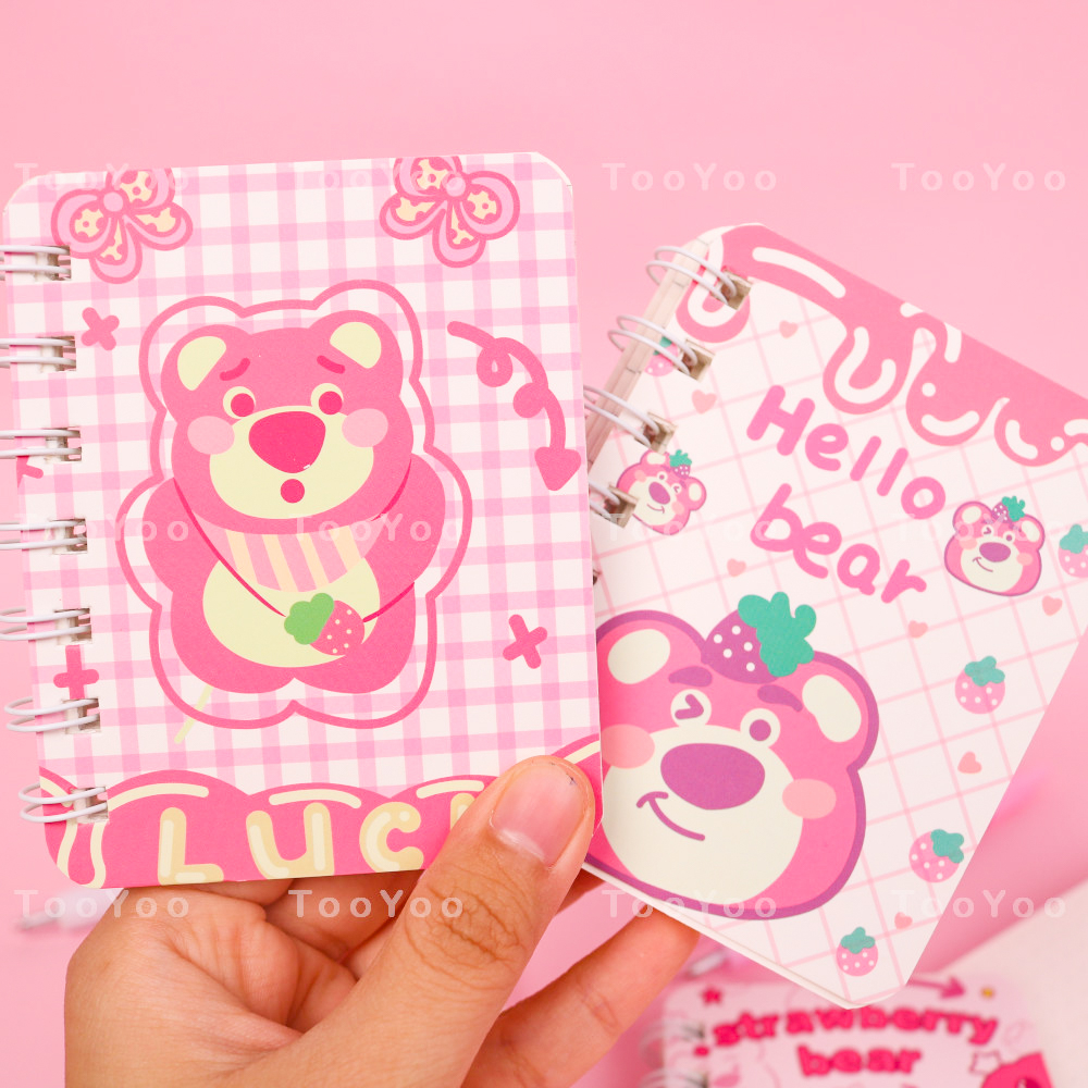 Sổ lò xo Gấu dâu Lotso bỏ túi dễ thương cute TooYoo BK00161