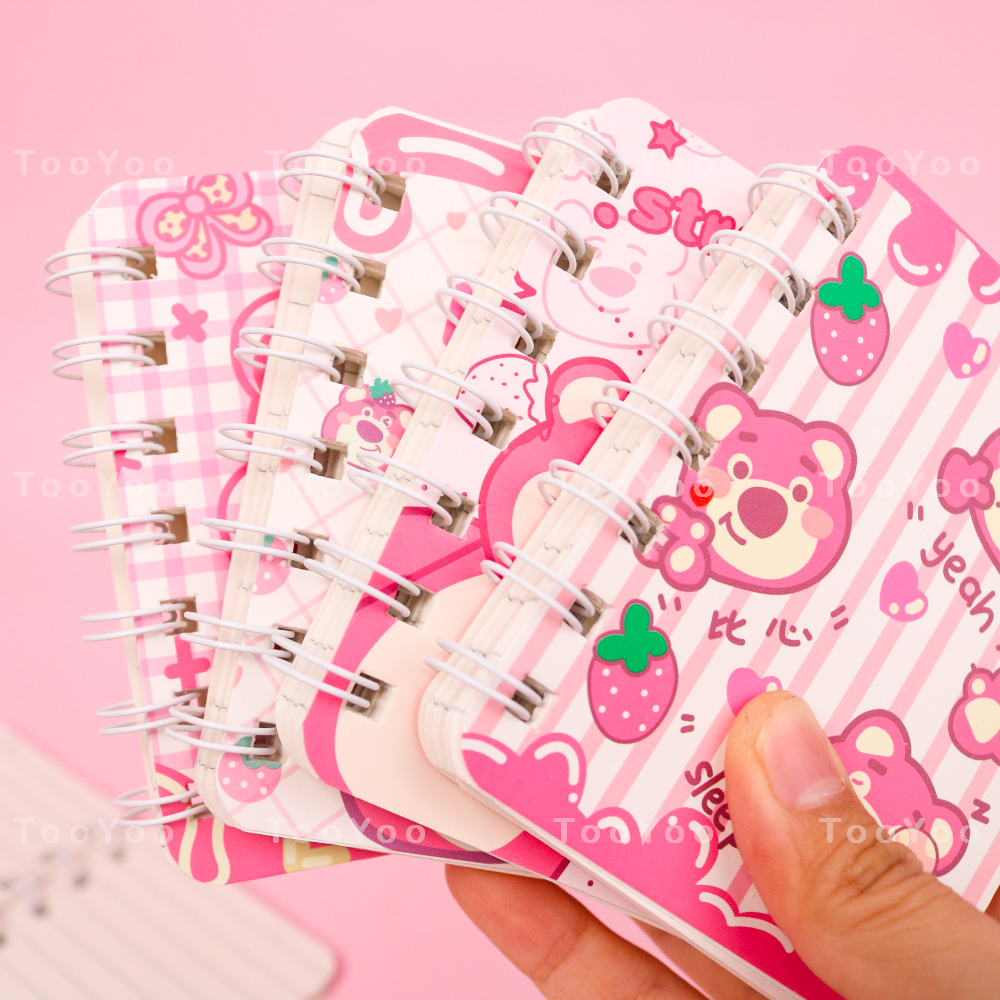 Sổ lò xo Gấu dâu Lotso bỏ túi dễ thương cute TooYoo BK00161