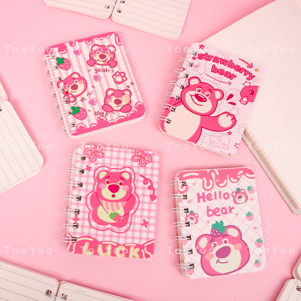 Sổ lò xo Gấu dâu Lotso bỏ túi dễ thương cute TooYoo BK00161