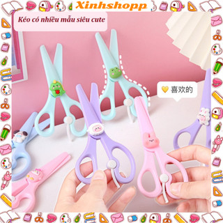 Kéo cắt giấy thủ công gắn charm cute