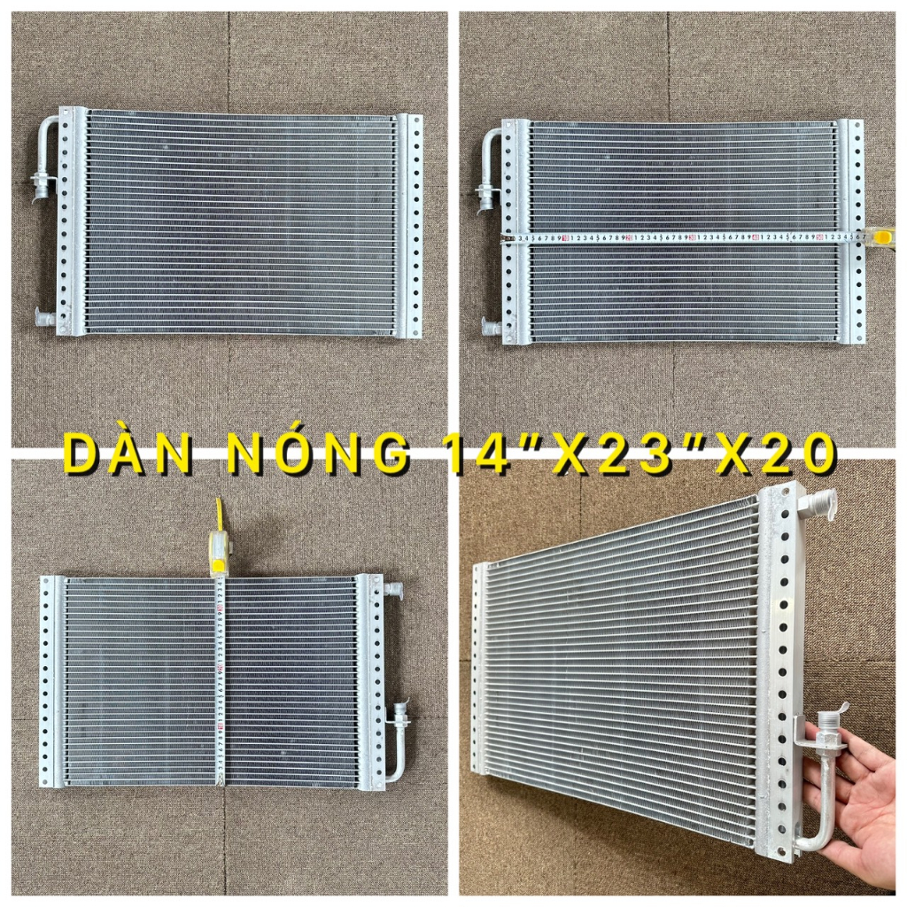 Dàn nóng điều hòa ô tô, dàn nóng chế 3 kích thước thông dụng khác nhau
