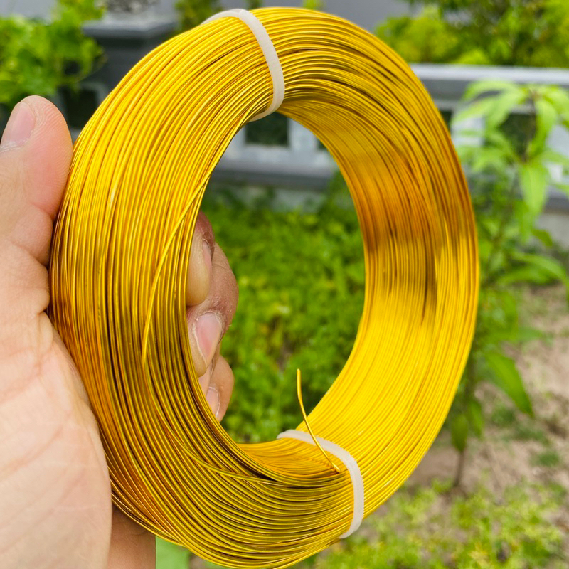 Dây nhôm mạ màu làm bonsai handmade, cuộn 100Gr Size 1mm sieure
