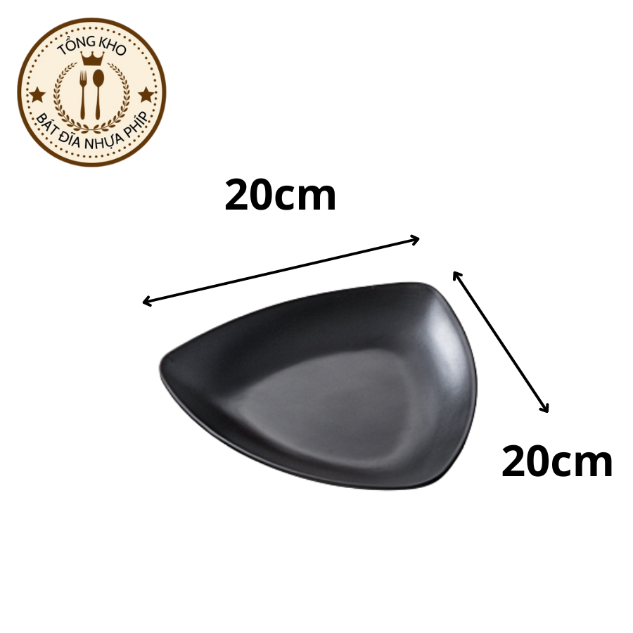 Đĩa tam giác 100% nhựa melamine giá rẻ
