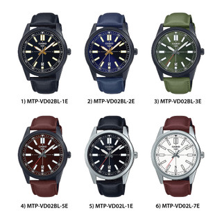 Đồng hồ nam dây da Casio MTP VD02BL