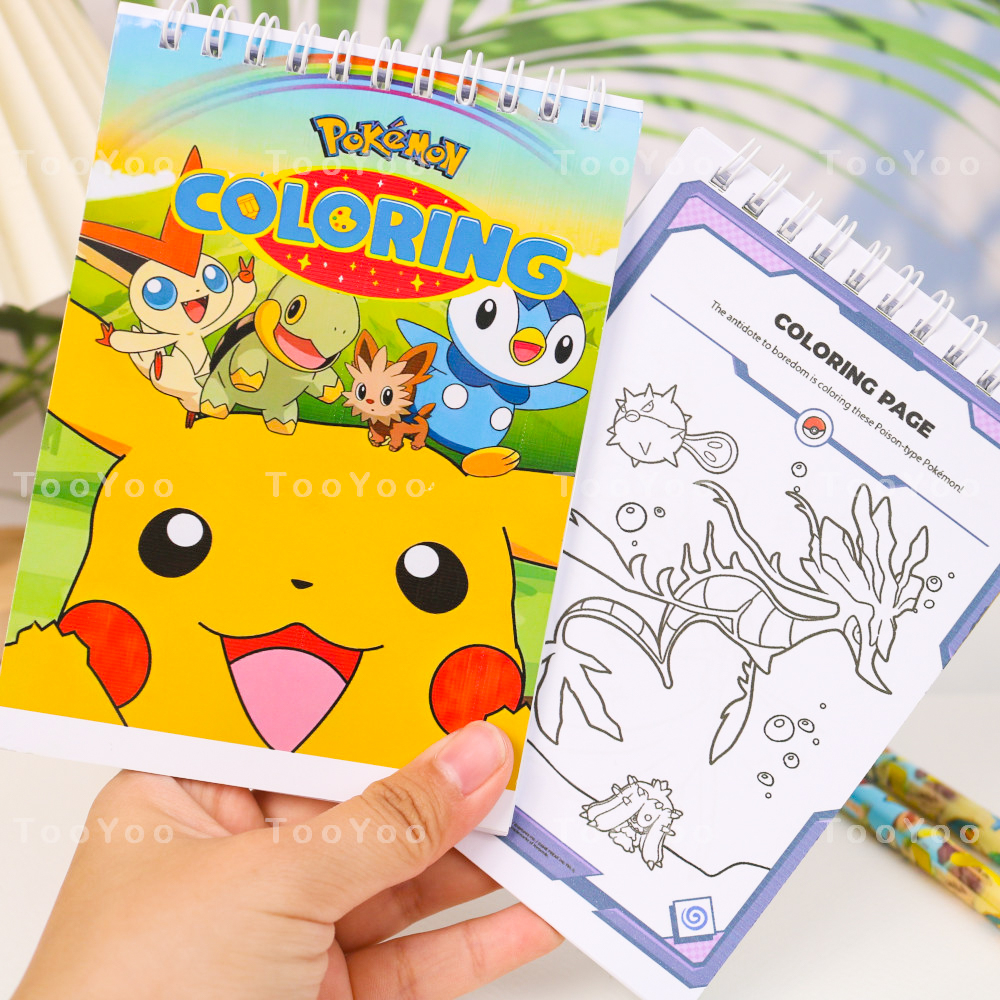 Sổ lò xo tô màu Pokemon dễ thương cute TooYoo BK00190