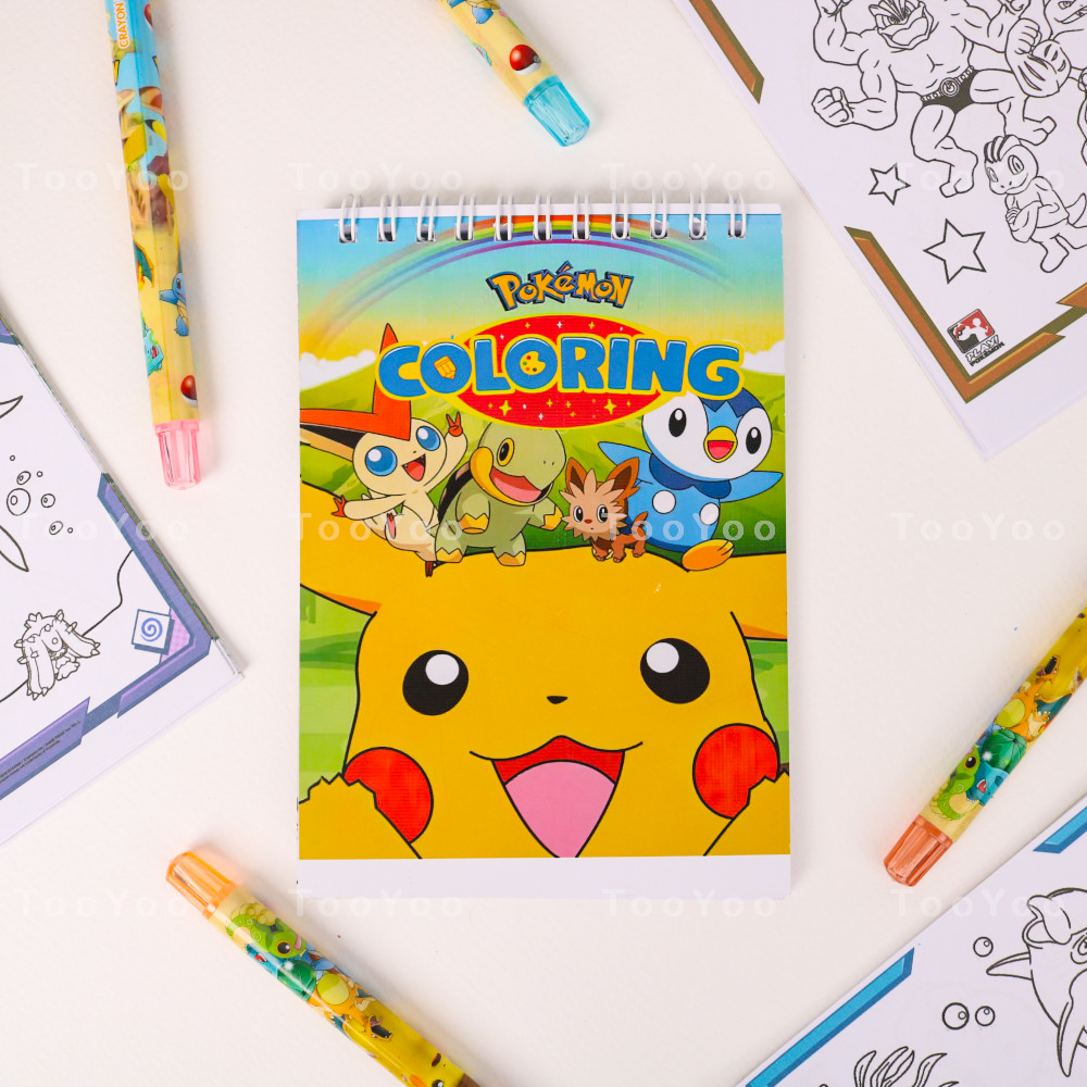 Sổ lò xo tô màu Pokemon dễ thương cute TooYoo BK00190