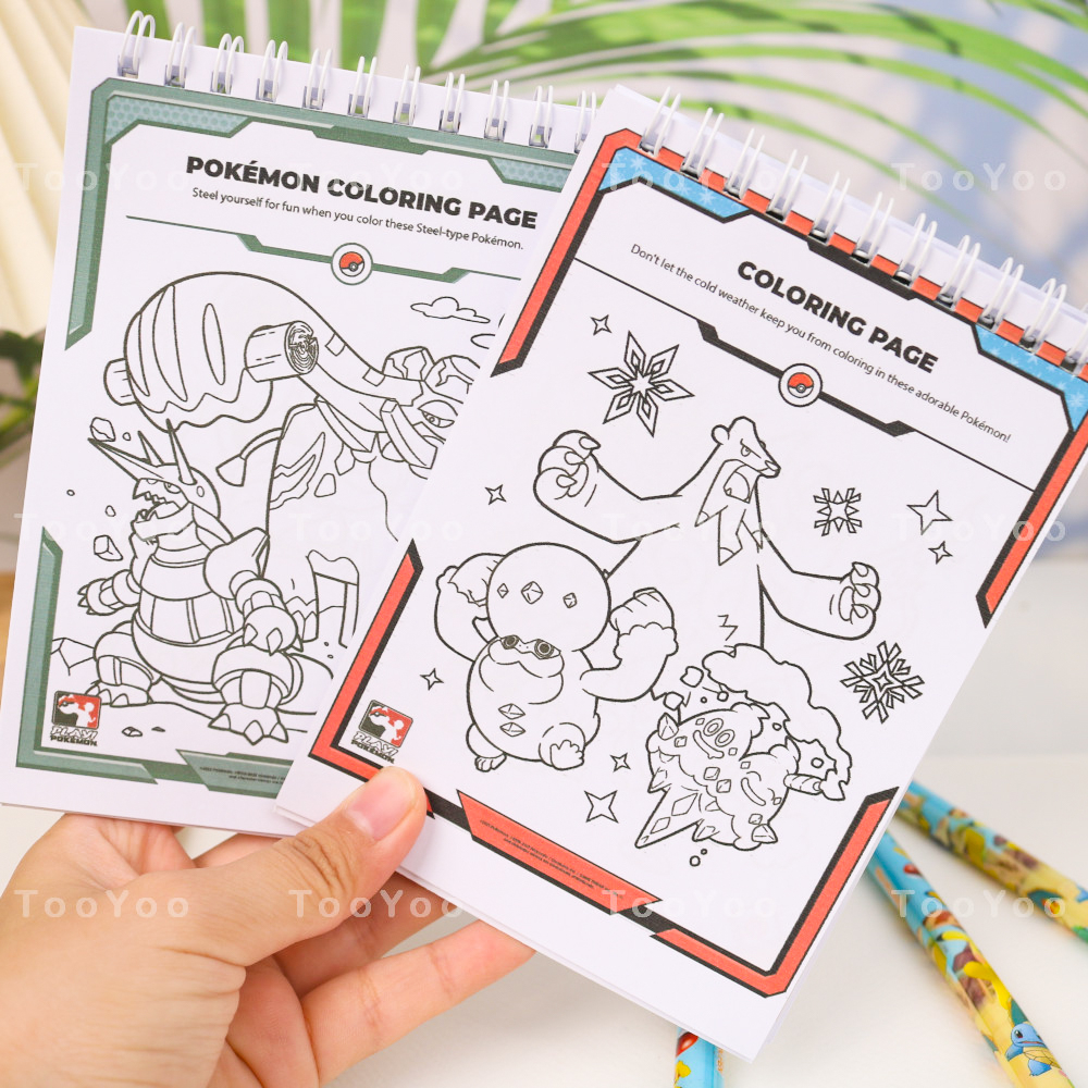 Sổ lò xo tô màu Pokemon dễ thương cute TooYoo BK00190