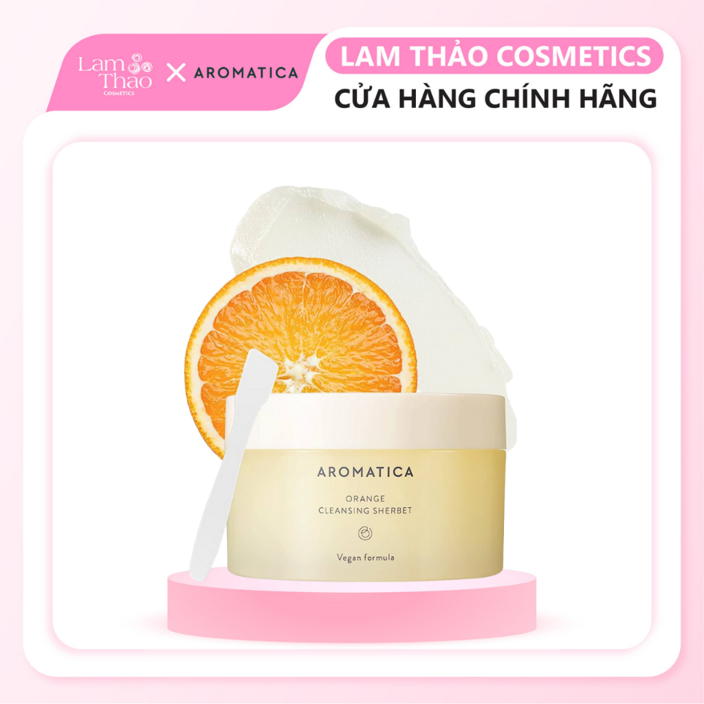 Sáp Tẩy Trang Làm Sạch, Sáng Da Aromatica Orange Cleansing Sherbet 150g  [ Lam Thảo Cosmetics - Sản Phẩm Chính Hãng ]