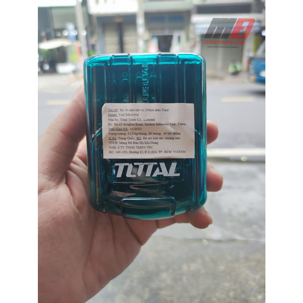 Bộ 30 mũi bắt vít 25mm TOTAL / TACSD10306 /