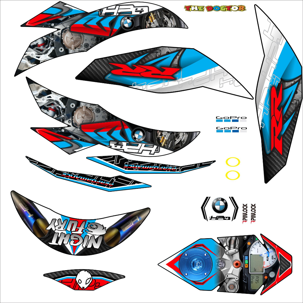 Tem dán mũ bảo hiểm fullface - HP4 - 07