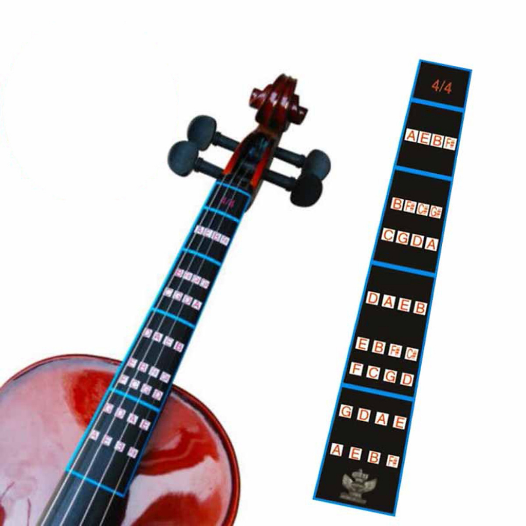 Miếng Dán Nốt Nhạc Bàn Phím Đàn Violin - Decal, Sticker Đánh Dấu Vị Trí Note Cho Vĩ Cầm Full Size
