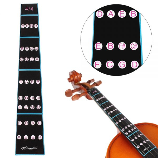 Miếng Dán Nốt Nhạc Bàn Phím Đàn Violin - Decal, Sticker Đánh Dấu Vị Trí Note Cho Vĩ Cầm Full Size