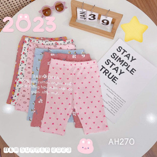 Legging thông hơi cho bé,quần legging lửng đùi cho bé,quần ngố bé gái,quần legging lửng hãng sịn siêu mềm mát cho bé