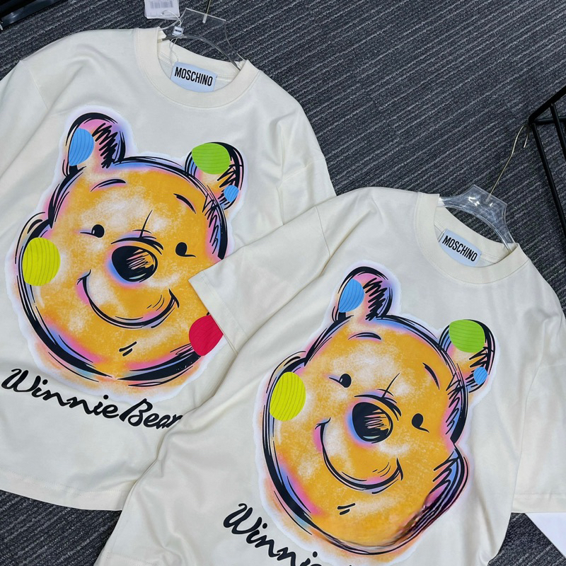 Áo Phông Đầu Gấu Kem QC